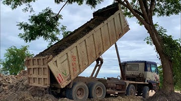 Cool Job.!! Overload Dump Truck Bulldozer Roller Excavator Mix Work