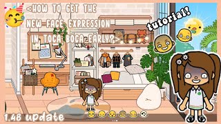 how to get the new face expression in tocaboca early tutorial 1.48 update?