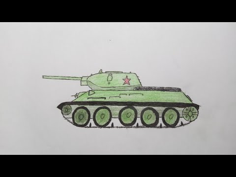 КАК НАРИСОВАТЬ ТАНК Т-34