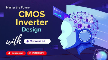 3. CMOS inverter design in Microwind.