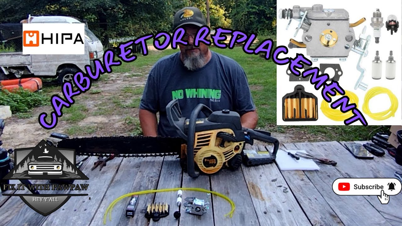 How to Replace the Carburetor on a Poulan Pro 50cc Chainsaw ( Step-by ...