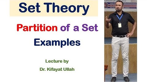 Set Theory | Partitions of a Set | Definition and Example