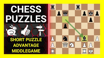 Chess Puzzles to Practice. Themes: Short puzzle, Advantage, Middlegame. Learn Chess