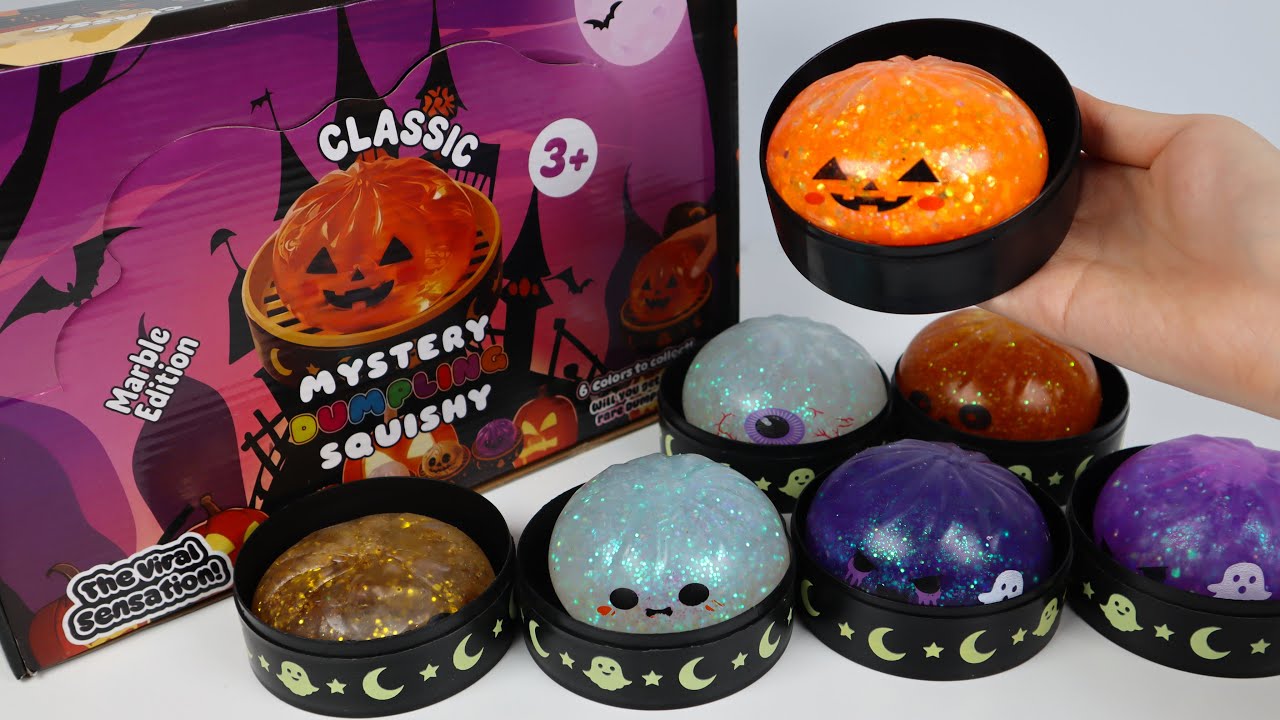 Toy asmr 🎃 Halloween Dumpling Squishy ASMR Satisfying with Unboxing | Review Toys