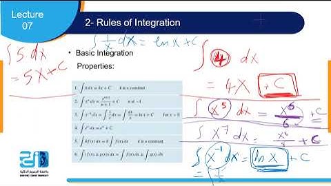 Mathematics 1 - Lecture 7 - Integration - ESU