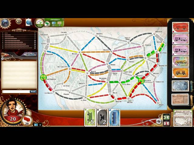 Lotta Action in Ticket to Ride: heads up.