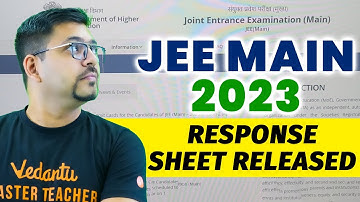 JEE Mains 2023 Session 2 Response Sheet Released Answer Key Challenge Possible