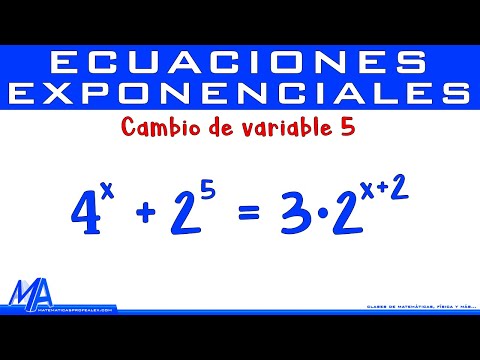 Ecuaciones exponenciales usando