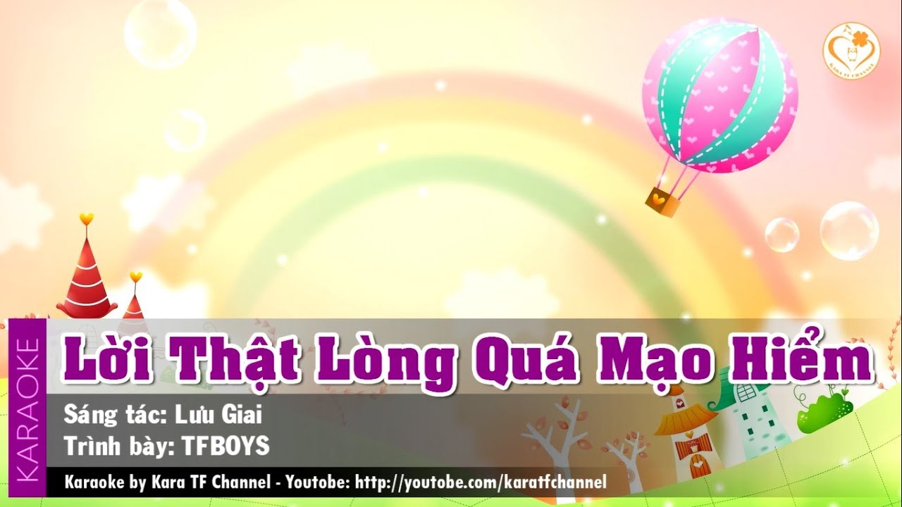 [Karaoke] Lời Thật Lòng Quá Mạo Hiểm | 真心话太冒险 - TFBOYS (Beat Chuẩn)