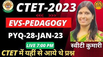 CTET JULY 2023 | EVS | CTET PREVIOUS YEAR QUESTION PAPER | 28-Jan-23 | PYQ | CTET FORM FILL UP 2023