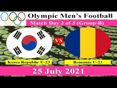 Korea U-23 vs Romania U-23 - Olympic Men&#39;s Football Match - 25 July 2021