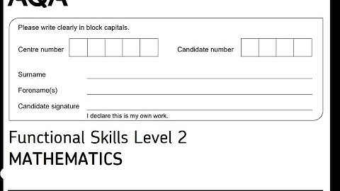 Functional Skills Maths L2 Jan2023 AQA
