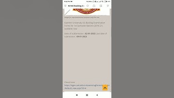 KU UG Backlog Examination Forms for 1st Semester Batchs 2016-2021