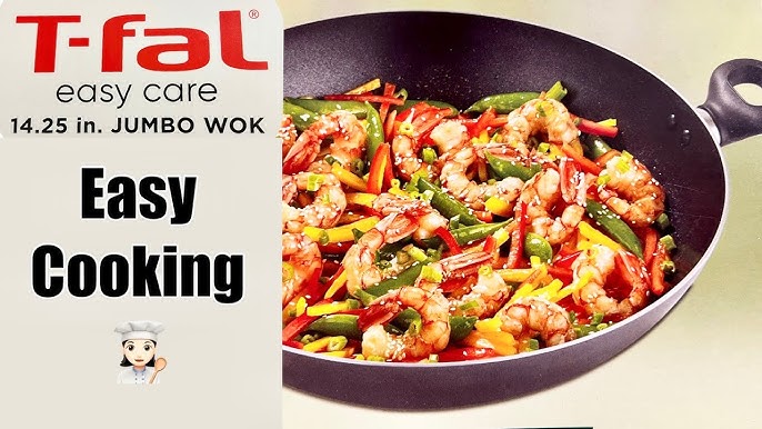 Wok T-fal 14 Inch Jumbo Wok Review and Chow Mein Cooking 