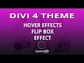 Divi Theme Hover Effects Flip Box Effect 👈