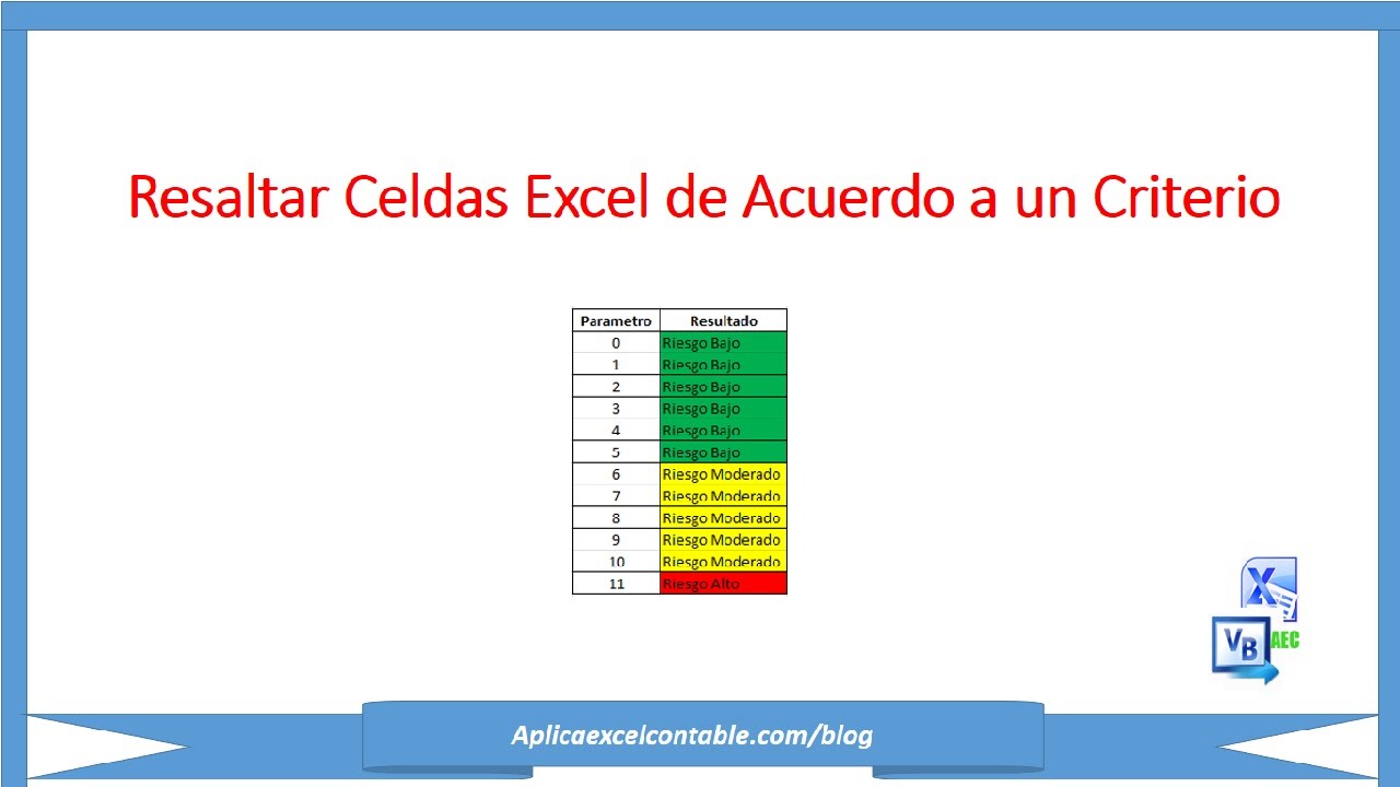 Color celda excel segun valor