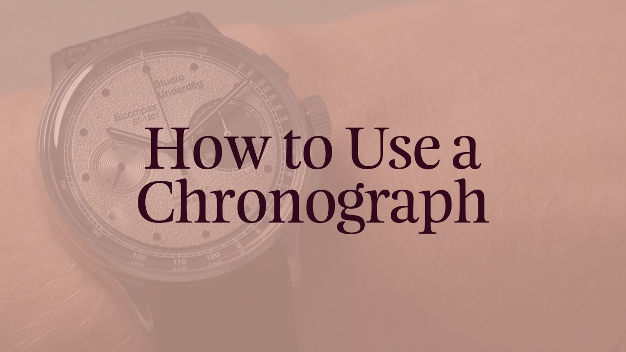 How to Use Your Chronograph - YouTube