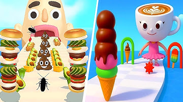 Sandwich Runner 🆚 Stacky Ice Cream Runner🌻🧿🌺🌈Max Levels Walkthrough Android IOS Update Gameplay 7005