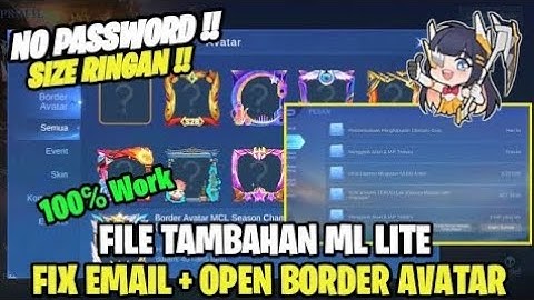 Data Fix Pesan / Email + Open Border Avatar Terbaru Patch Ixia | Data Tambahan Email Box Terbaru