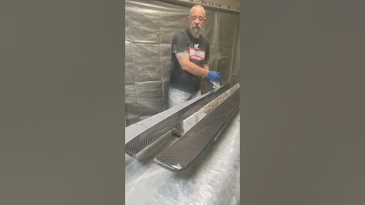 Carbon Fiber Overlay final wipe down.