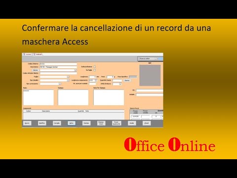 Confermare la cancellazione di un record da una maschera Access