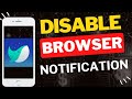 How to Turn Off Notifications in Naver Whale Browser Mobile