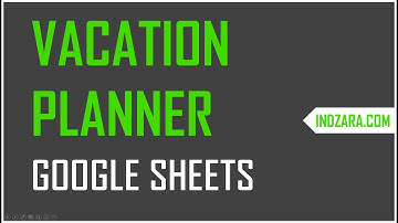 Team Vacation Planner in Google Sheets