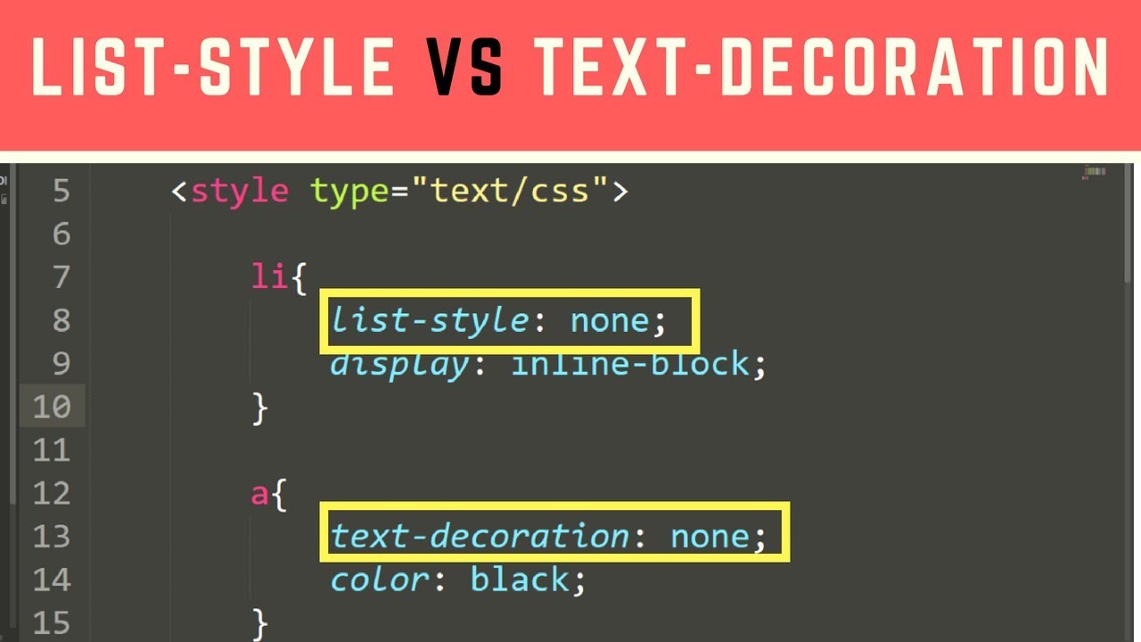 Programming Tip Of The Day #9 : Differences Between LIST-STYLE VS ...