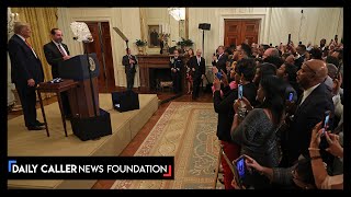Crowd Chants 'Four More Years' At Black History Month Reception