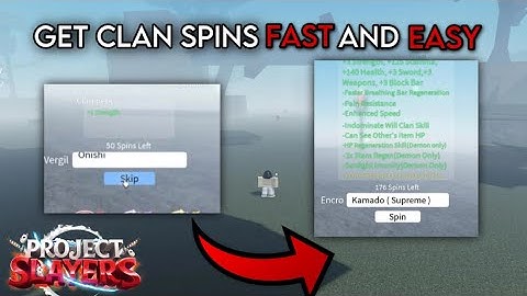 Every Possible Way To Get Free Clan Spins In Project Slayers