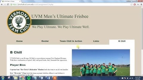 UVM Ultimate site usability test round 2 test 1