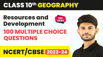 Multiple Choice Questions - Resources and Development | Class 10th - Geography - Chapter 1 | 2023-24