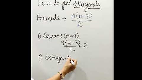 Diagonals of any figure | how to find diagonals | formula  | shorts | very short trick for diagonals