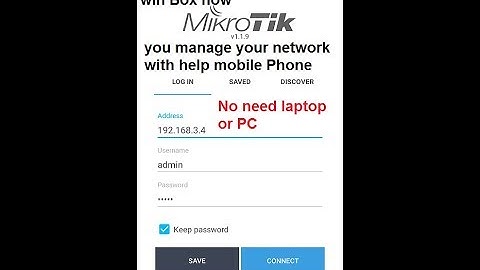 Configure MikroTik Routers from your phone using mikrotik android App