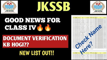 Class Iv New Dates Announced🤔|Documents Verification