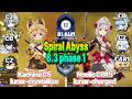 Kachina C5 lunar-crystallize & Noelle C6R5 lunar-charged | Abyss 6.3 phase 1 | Genshin Impact