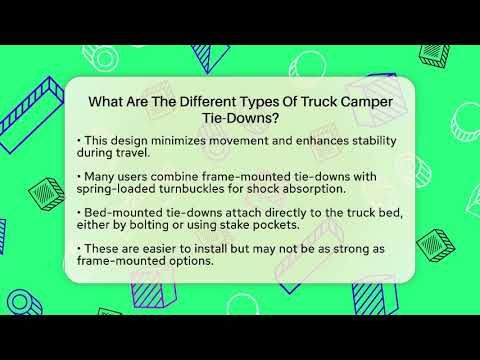Types Of Truck Camper Tie Downs