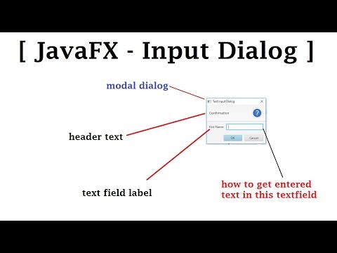 JavaFX Text Input Dialog Explained | How to create text input dialog in JavaFX ?