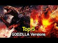Top 5 Powerfull Versions of Godzilla-(മലയാളം)