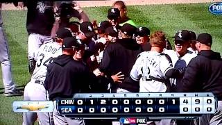 Phil Humber throws Perfect Game against Seattle Mariners on April 21, 2012 at Safeco Field