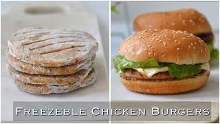 Freezable Juicy CHICKEN BURGERS | Burgers that tastes just like the store bought frozen ones!!