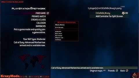 MW3 Black Genisys NON-HOST SPRX MOD MENU + Download