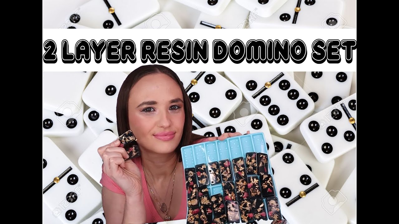 DIY HOW TO MAKE 2 LAYER RESIN DOMINO SET