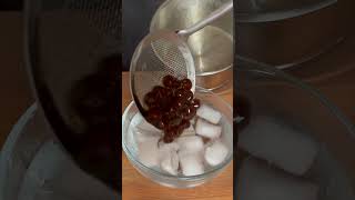 Iced Matcha Latte with Homemade Boba?