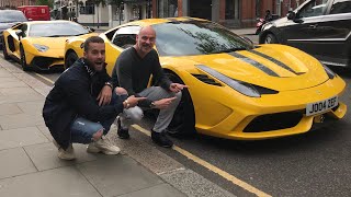 I took my lamborghini aventador sv to go collect the highest spec
ferrari 458 speciale’s i’ve ever seen!