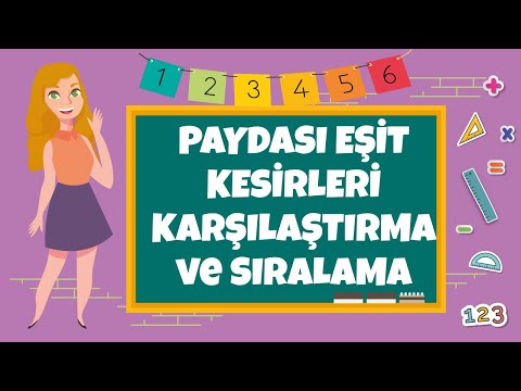 4. Sınıf - Paydası Eşit Kesirleri Karşılaştırma ve Sıralama