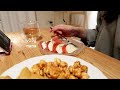 一人暮らしの休日ご飯/カルディ購入品/カプレーゼ[SUB]