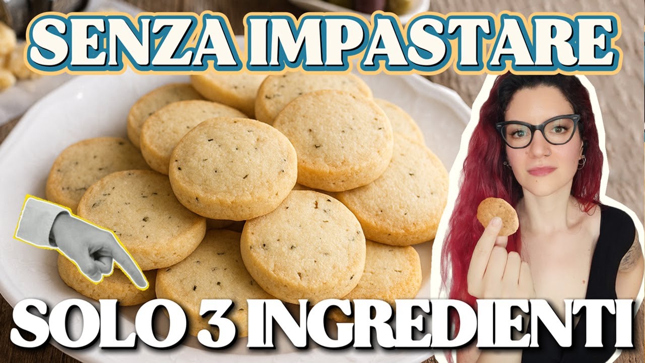 Biscotti salati al PARMIGIANO senza uova – 3 ingredienti per un aperitivo zero sforzi