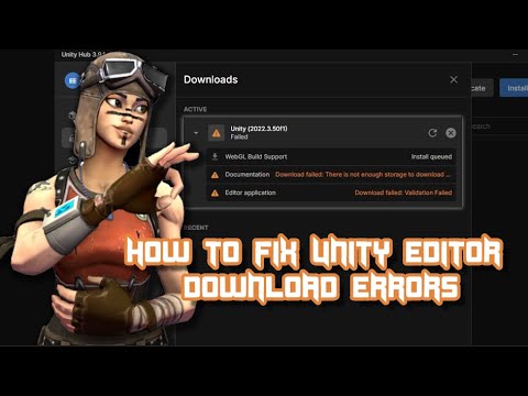 How to FIX Unity Editor Installation Error | Validation Failed ...