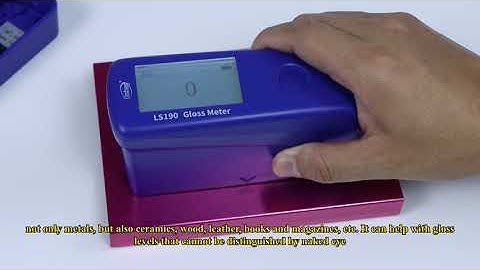 LS190 60° Gloss Meter Feature Operation Video
